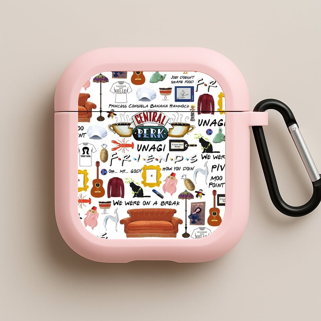 Friends Collage Pink AirPods Case