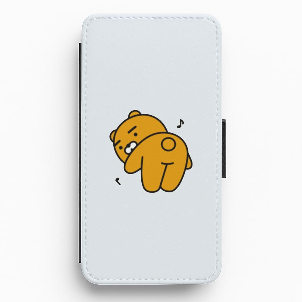 Anime Bear Bum Flip Wallet Phone Case