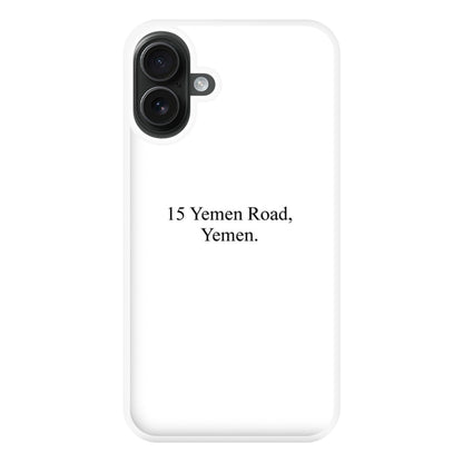 15 Yemen Road, Yemen Phone Case for iPhone 16 Plus