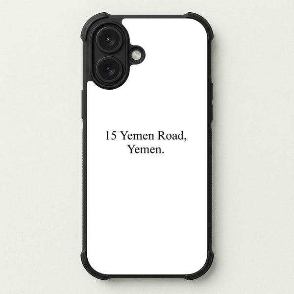 15 Yemen Road, Yemen Phone Case — Bumper case