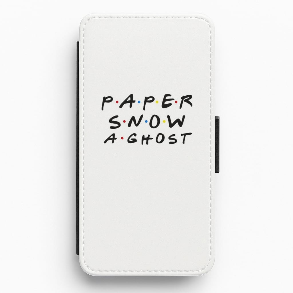 Paper, Snow, A GHOST - Friends Flip Wallet Phone Case
