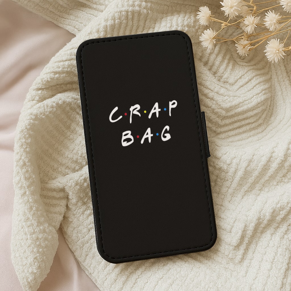 Crap Bag Flip Wallet Phone Case