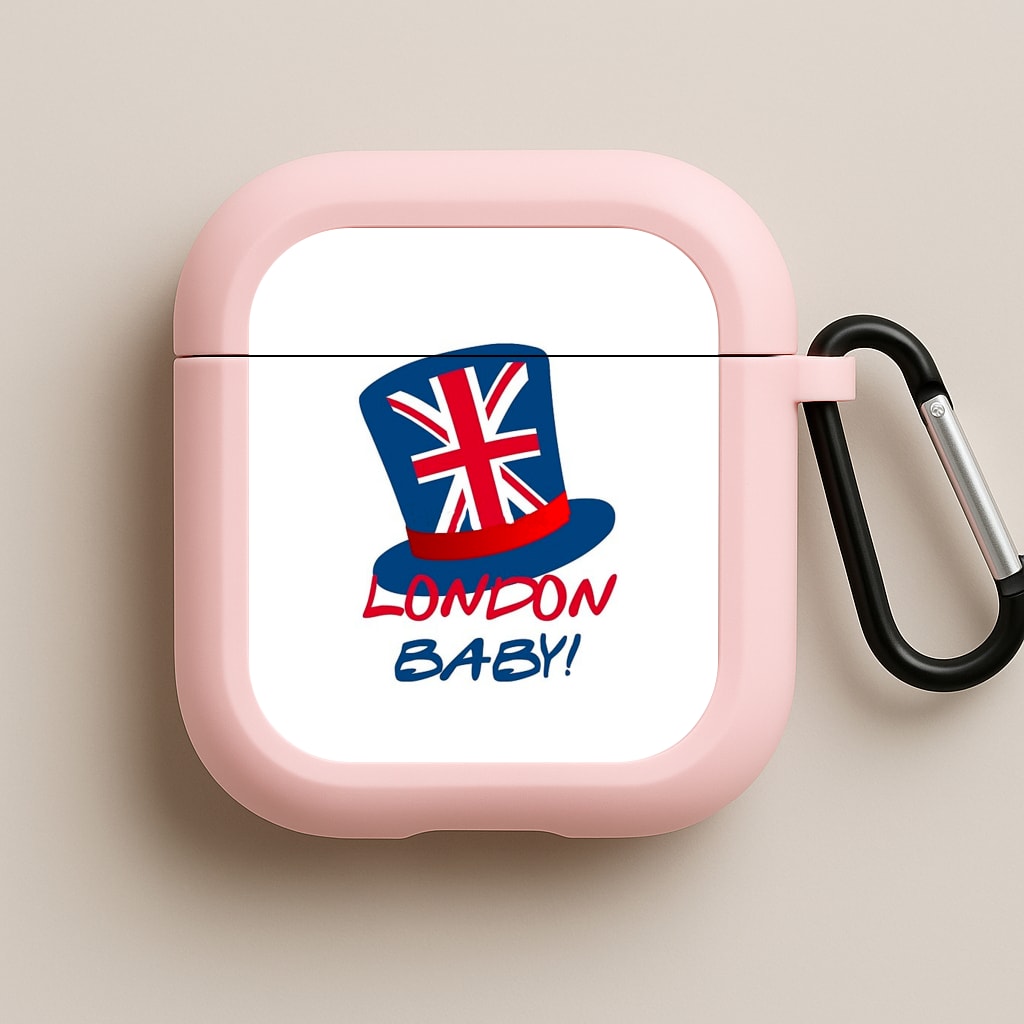 London Baby Pink AirPods Case