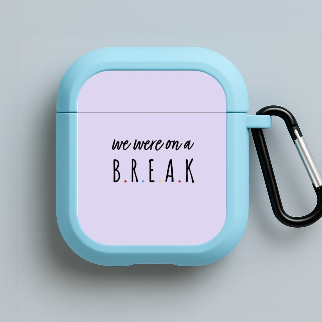 We Were On A Break Blue AirPods Case