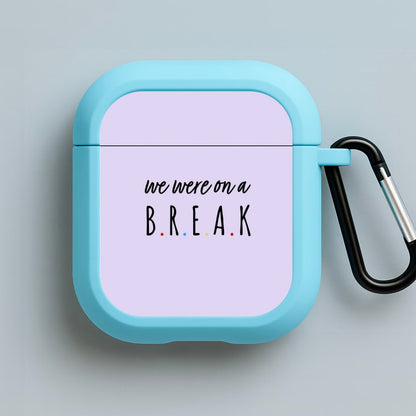 We Were On A Break Blue AirPods Case