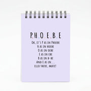 Spelling Phoebe Notebook 4