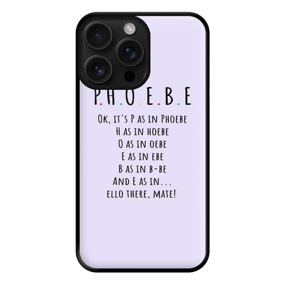 Spelling Phoebe Phone Case for iPhone 16 Pro Max