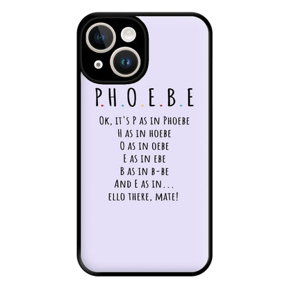 Spelling Phoebe Phone Case for iPhone 14