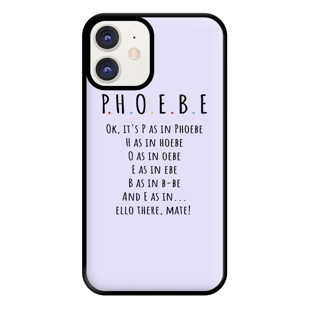 Spelling Phoebe Phone Case for iPhone 12 / 12 Pro