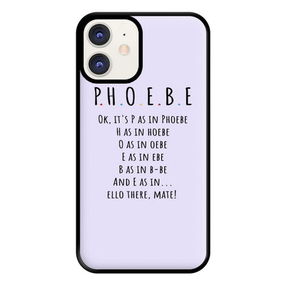 Spelling Phoebe Phone Case for iPhone 12 / 12 Pro