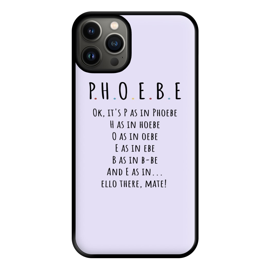 Spelling Phoebe Phone Case for iPhone 13