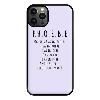 Spelling Phoebe Phone Case for iPhone 13