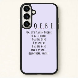 Spelling Phoebe Phone Case for Galaxy S26 Plus