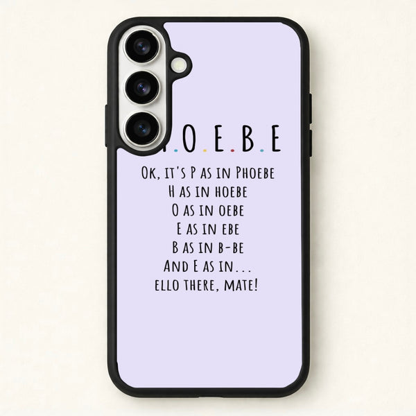 Spelling Phoebe Phone Case for Galaxy S26 Plus
