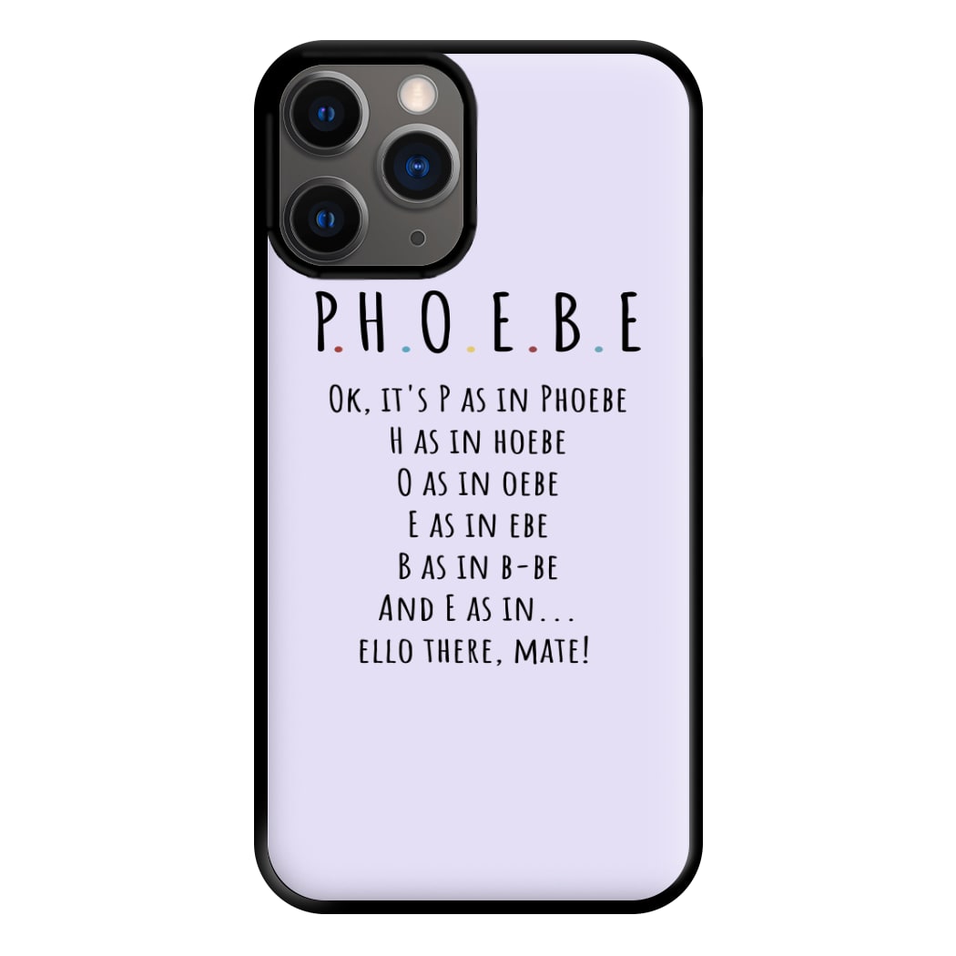 Spelling Phoebe Phone Case for iPhone 12 Pro Max