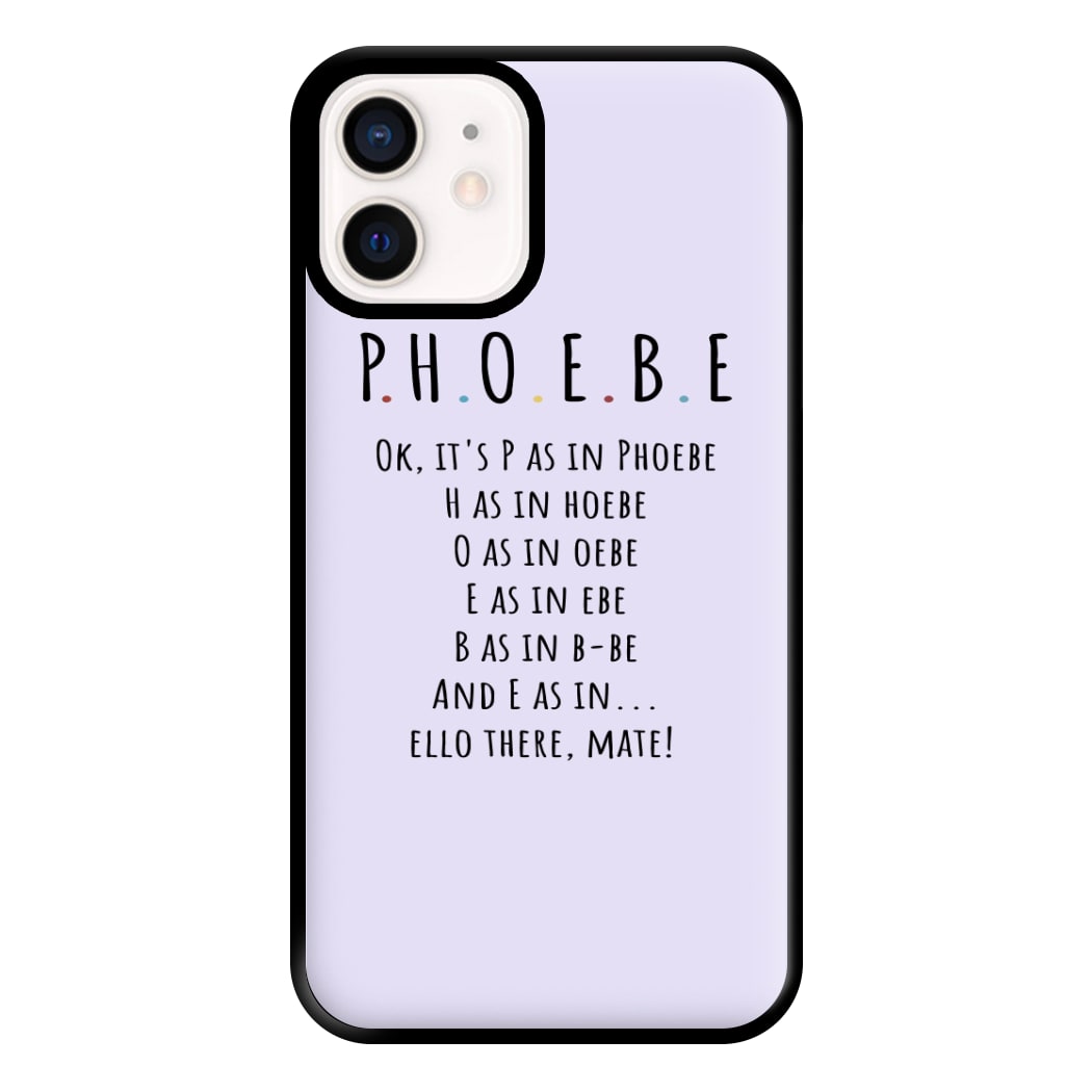 Spelling Phoebe Phone Case for iPhone 12 Mini