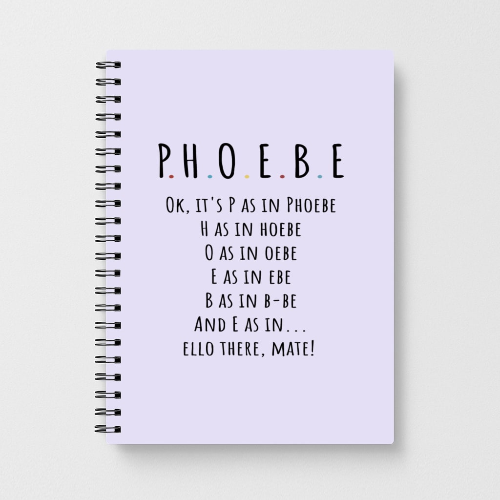 Spelling Phoebe Notebook