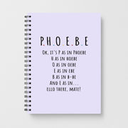 Spelling Phoebe Notebook 1