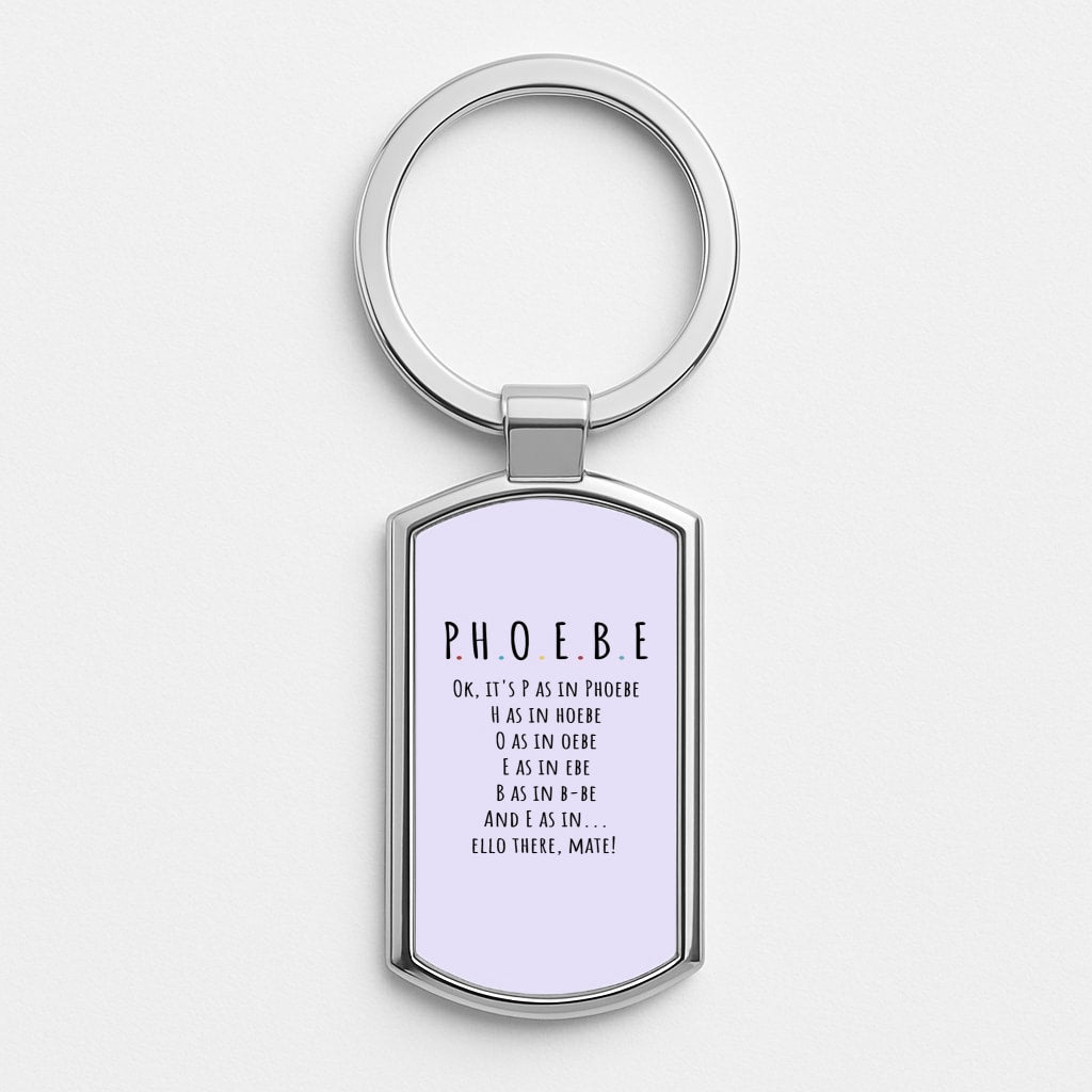 Spelling Phoebe Silver Keyring
