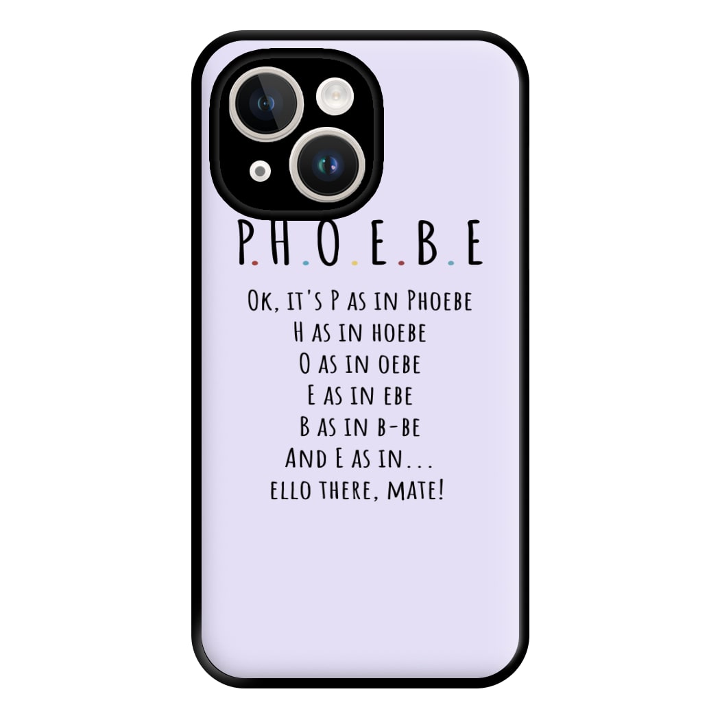 Spelling Phoebe Phone Case for iPhone 14 Plus