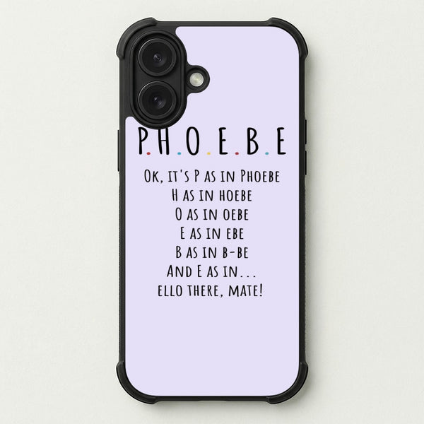 Spelling Phoebe Phone Case — Bumper case