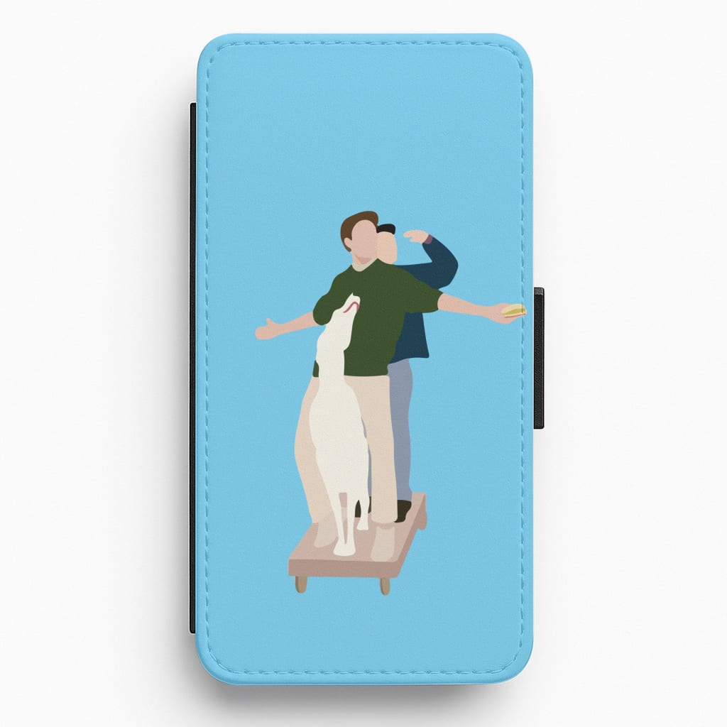Two Men And A Dog Flip / Wallet Phone Case