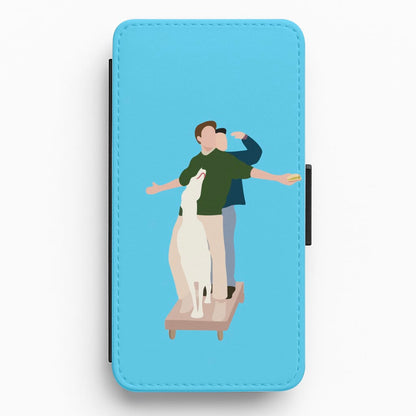 Two Men And A Dog Flip / Wallet Phone Case