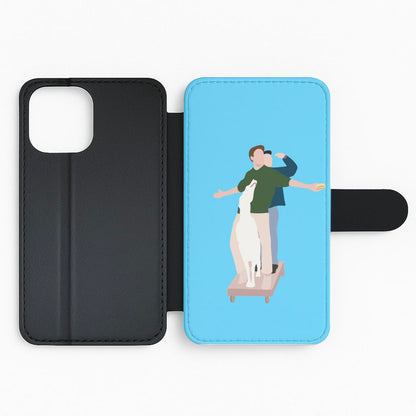 Two Men And A Dog Flip Phone Case
