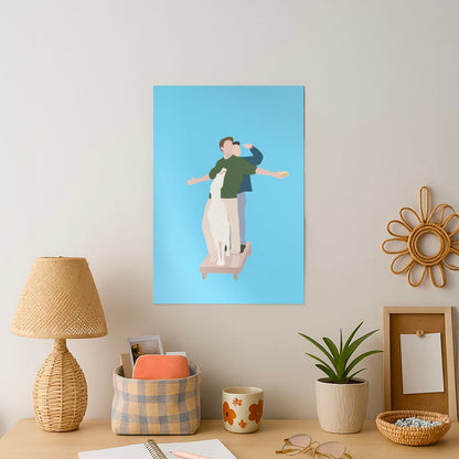 Two Men And A Dog Art Print