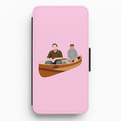 Two Men In A Boat - Friends Flip / Wallet Phone Case