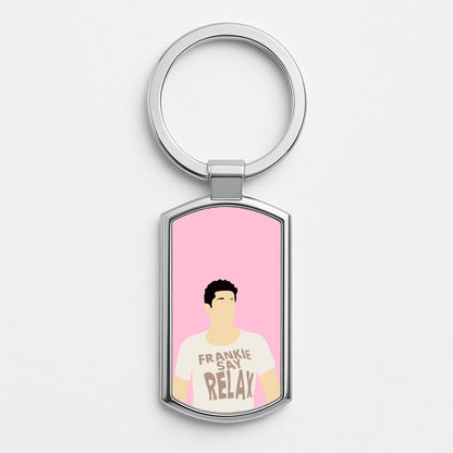 Frankie Say Relax Silver Keyring