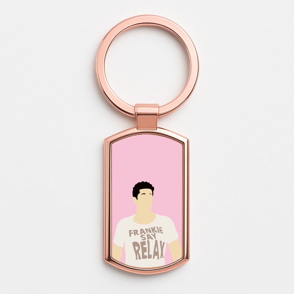 Frankie Say Relax Rose Gold Keyring