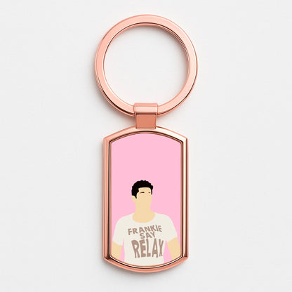 Frankie Say Relax Rose Gold Keyring