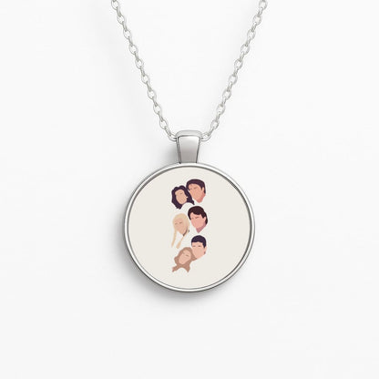 Cast Faces Circle Necklace