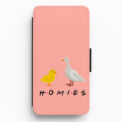 Homies Chick And Duck Flip / Wallet Phone Case