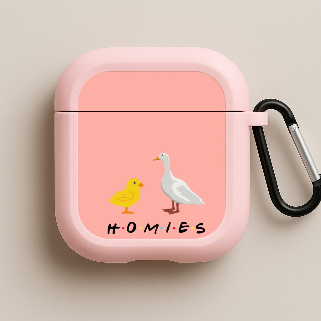 Homies Chick And Duck Pink AirPods Case