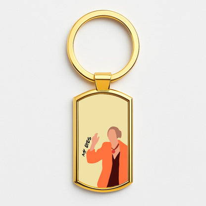 My Eyes Gold Keyring