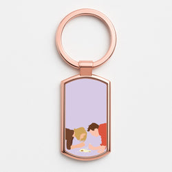 Eating Some Food Rose Gold Keyring