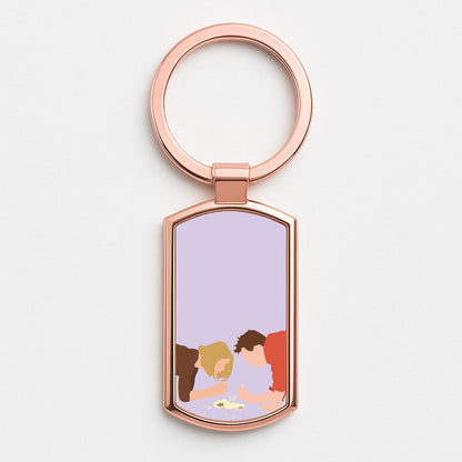 Eating Some Food Rose Gold Keyring