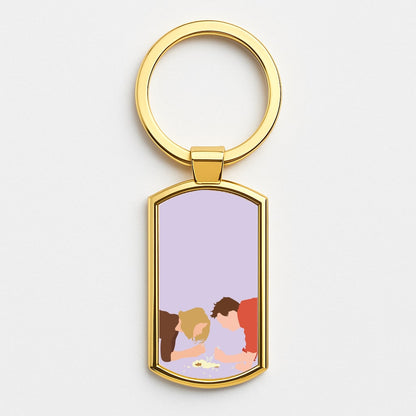 Eating Some Food Gold Keyring