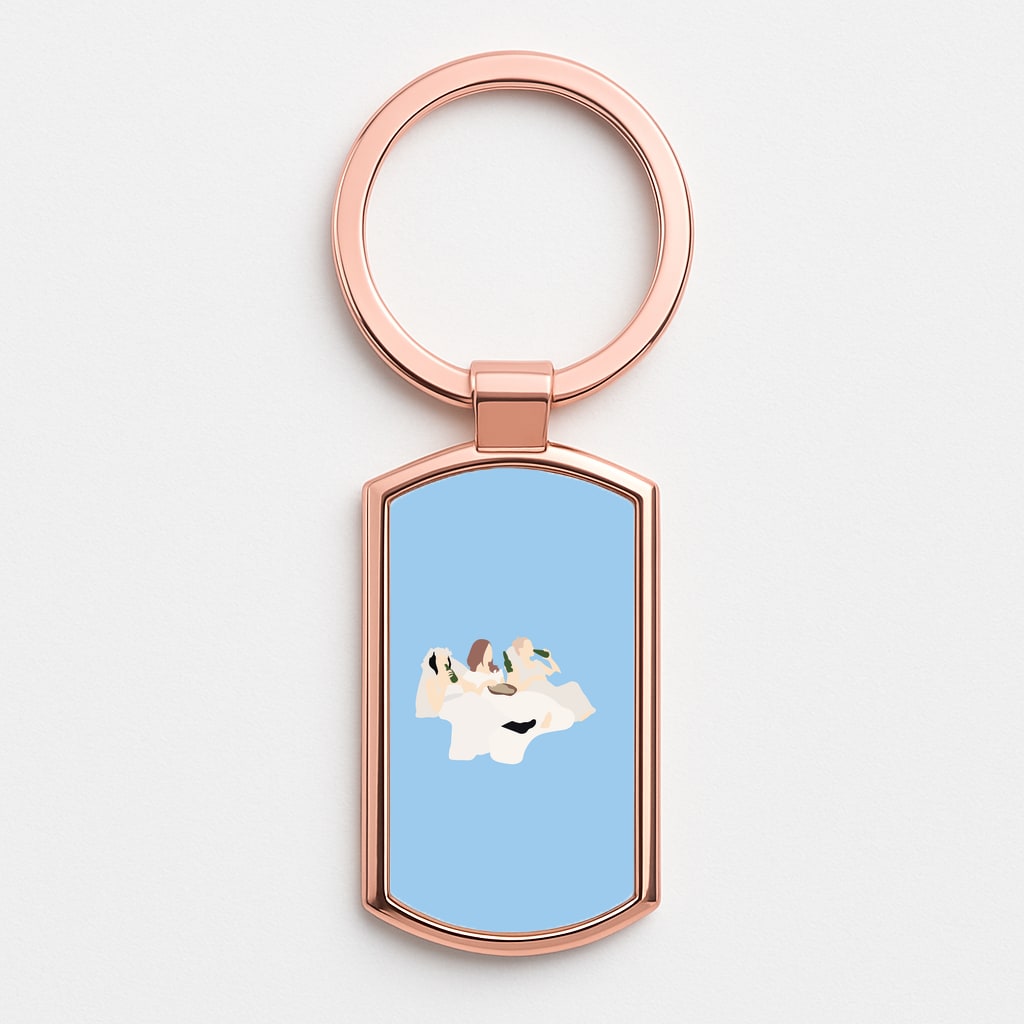 Wedding Chill Rose Gold Keyring