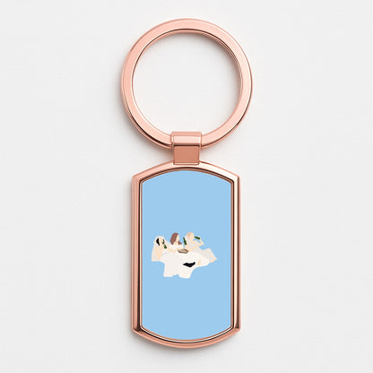 Wedding Chill Rose Gold Keyring