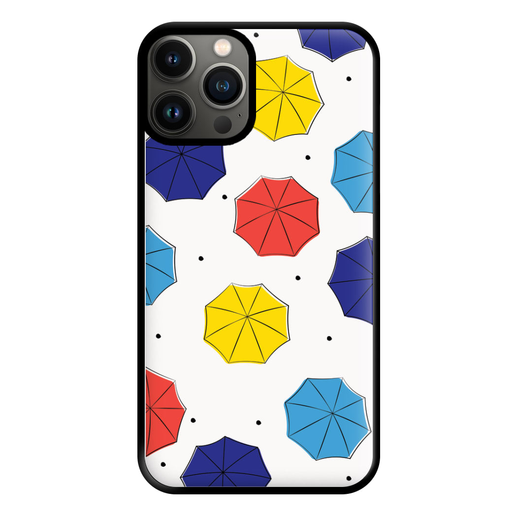 Colourful Umbrellas Pattern Phone Case for iPhone 13 Pro Max