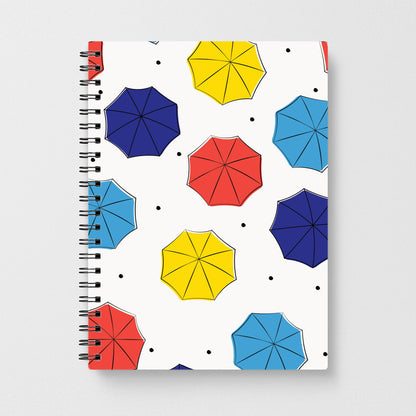 Colourful Umbrellas Pattern Notebook