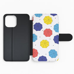 Colourful Umbrellas Pattern Flip Phone Case