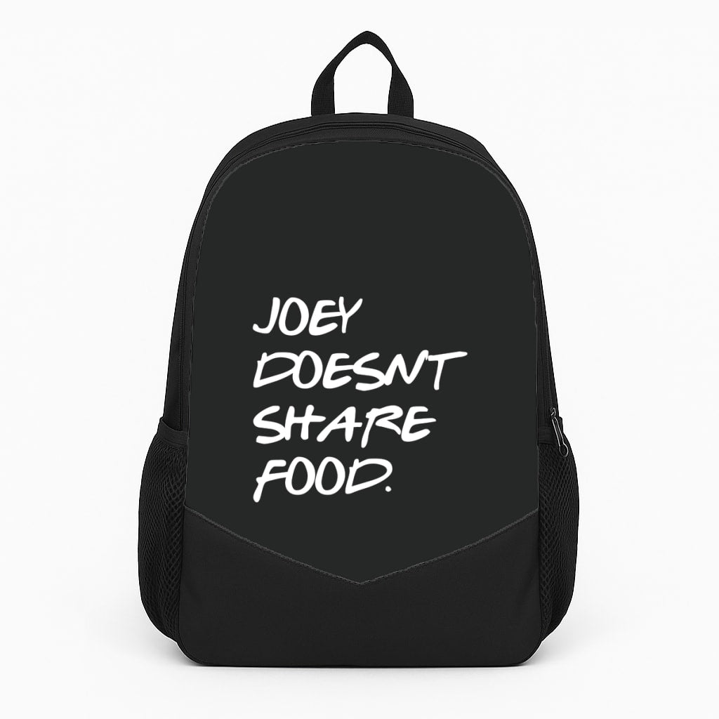 Joey Doesn't Share Food, Black Backpack