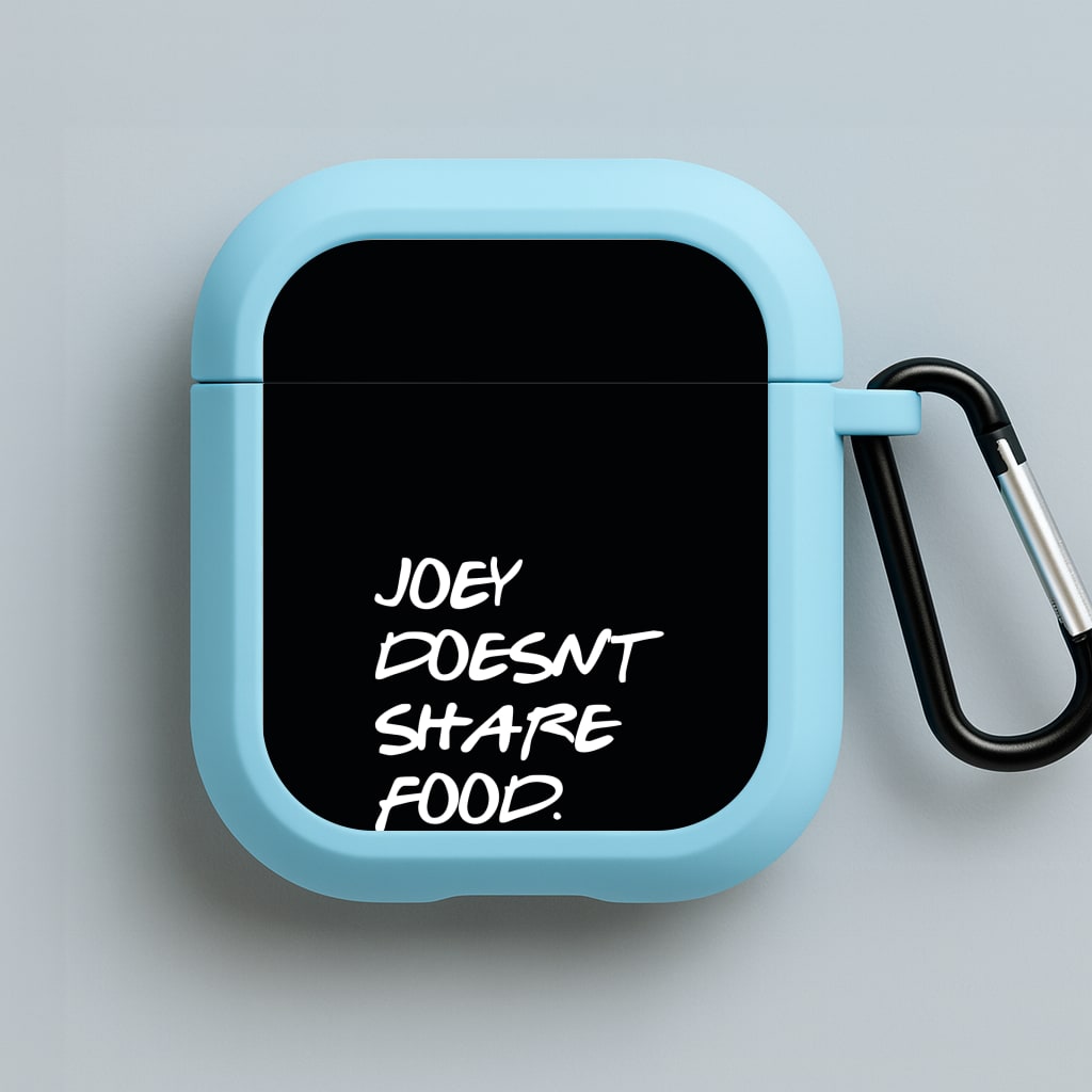 Joey Doesn't Share Food, Black Blue AirPods Case