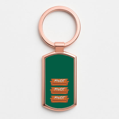 Sitcom Couches Pivot  Rose Gold Keyring