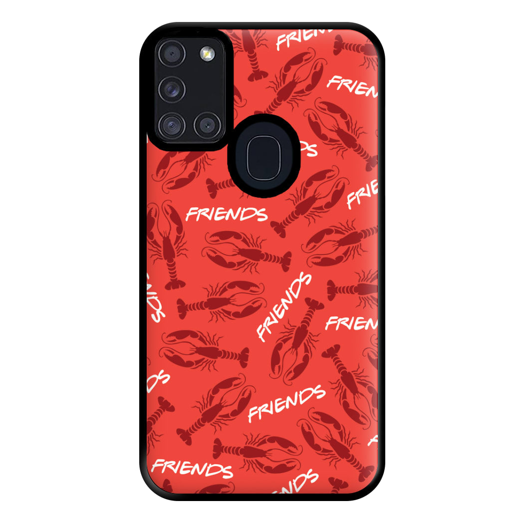 Sitcom Red Lobsters Pattern Phone Case for Galaxy A21s