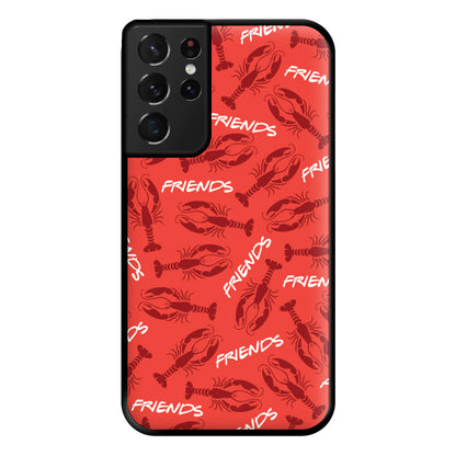 Sitcom Red Lobsters Pattern Phone Case for Galaxy S21 Ultra